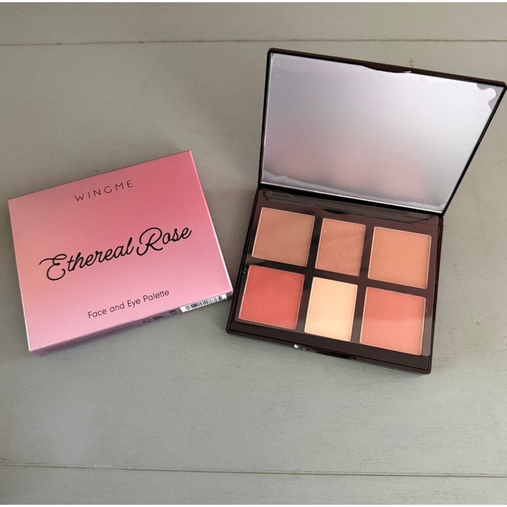 Wingme Ethereal Rose Face and Eye Palette Light Medium Eye Shadow Blush